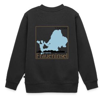 Fraueninsel Skyline - Kinder Premium Organic Sweatshirt - Schwarz - Hinten - AI Model Kid Female (0cm)