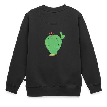 KAKTUS CACTUS - Kinder Premium Organic Sweatshirt - Schwarz - Hinten - AI Model Kid Female (0cm)