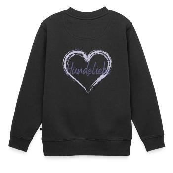 Hundeliebe - Kinder Premium Organic Sweatshirt - Schwarz - Hinten - AI Model Kid Female (0cm)