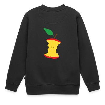 Pomme - Sweat Premium enfant bio - noir - Dos - AI Model Kid Female (0cm)