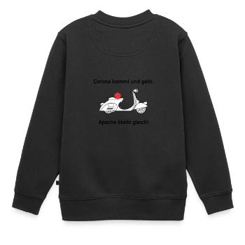 Apache Corona Roller - Kinder Premium Organic Sweatshirt - Schwarz - Hinten - AI Model Kid Female (0cm)