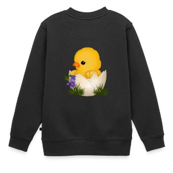 Bébé poussin - Sweat Premium enfant bio - noir - Dos - AI Model Kid Female (0cm)