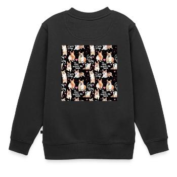 Corgi Hals Gator Pembrook Welsh Corgi - Kinder Premium Organic Sweatshirt - Schwarz - Hinten - AI Model Kid Female (0cm)