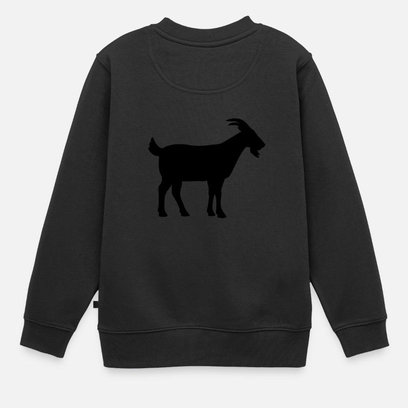 Chèvre - Sweat Premium enfant bio - noir