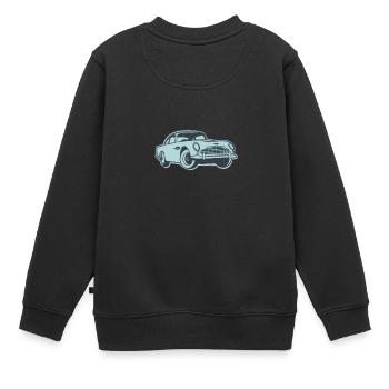 Voiture de sport - Sweat Premium enfant bio - noir - Dos - AI Model Kid Female (0cm)