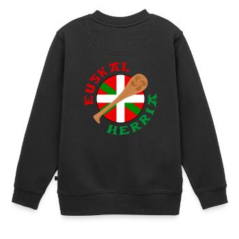 Baskische Land - Kinder Premium Organic Sweatshirt - Schwarz - Hinten - AI Model Kid Female (0cm)