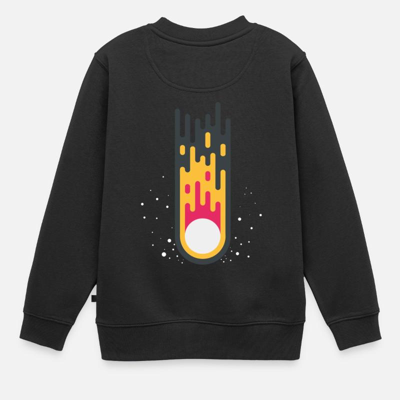 Meteor | design plat - Sweat Premium enfant bio - noir