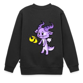 Dragon cracheur de feu - Sweat Premium enfant bio - noir - Dos - AI Model Kid Female (0cm)