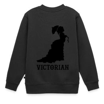 viktorianisch blak - Kinder Premium Organic Sweatshirt - Schwarz - Hinten - AI Model Kid Female (0cm)