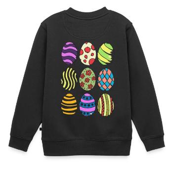 Ostereier - Kinder Premium Organic Sweatshirt - Schwarz - Hinten - AI Model Kid Female (0cm)