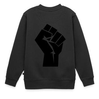 Kommunismus Faust - Kinder Premium Organic Sweatshirt - Schwarz - Hinten - AI Model Kid Female (0cm)
