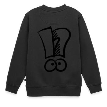 Exclamation question marque - Sweat Premium enfant bio - noir - Dos - AI Model Kid Female (0cm)