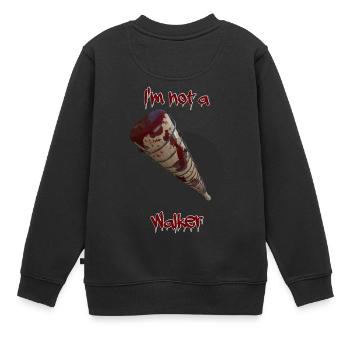 Baseballschläger mit Stacheldraht. - Kinder Premium Organic Sweatshirt - Schwarz - Hinten - AI Model Kid Female (0cm)