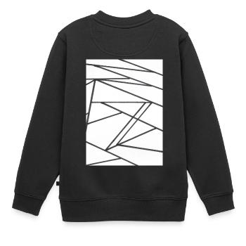 Strats - Kinder Premium Organic Sweatshirt - Schwarz - Hinten - AI Model Kid Female (0cm)