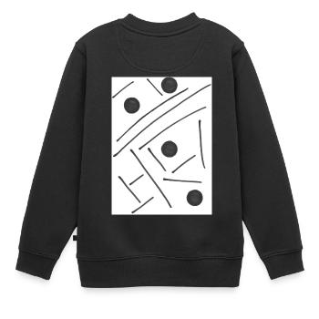 Sujfan - Kinder Premium Organic Sweatshirt - Schwarz - Hinten - AI Model Kid Female (0cm)
