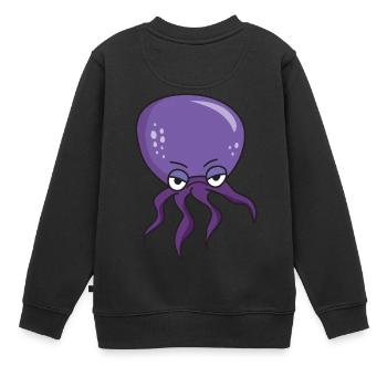 Octopus géant octopus encre poisson tentacule - Sweat Premium enfant bio - noir - Dos - AI Model Kid Female (0cm)