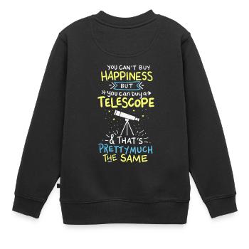 Astronomie - Kinder Premium Organic Sweatshirt - Schwarz - Hinten - AI Model Kid Female (0cm)