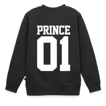Prince 01 - Kids Premium Organic Sweatshirt - black - Back - AI Model Kid Female (0cm)