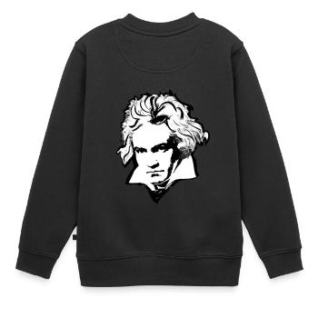 Beethoven - Kinder Premium Organic Sweatshirt - Schwarz - Hinten - AI Model Kid Female (0cm)