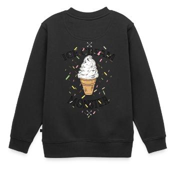 L'été arrive bientôt - Sweat Premium enfant bio - noir - Dos - AI Model Kid Female (0cm)