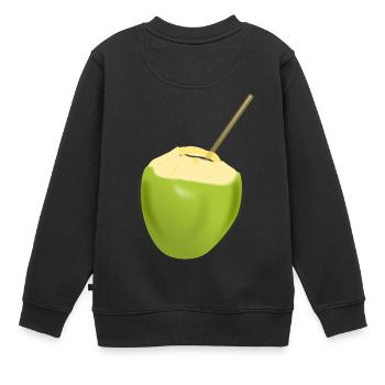 Kokosnuss Milch - Kinder Premium Organic Sweatshirt - Schwarz - Hinten - AI Model Kid Female (0cm)