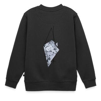 Berg Grafik Muster - Kinder Premium Organic Sweatshirt - Schwarz - Hinten - AI Model Kid Female (0cm)