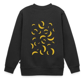 Bananen Banane Geschenkidee - Kinder Premium Organic Sweatshirt - Schwarz - Hinten - AI Model Kid Female (0cm)