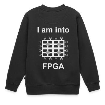 FPGA VHDL Verilog - Sweat Premium enfant bio - noir - Dos - AI Model Kid Female (0cm)