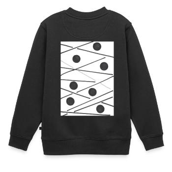 Solar - Kinder Premium Organic Sweatshirt - Schwarz - Hinten - AI Model Kid Female (0cm)