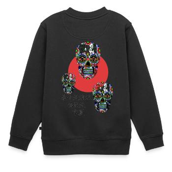 CALAVERA - Kinder Premium Organic Sweatshirt - Schwarz - Hinten - AI Model Kid Female (0cm)