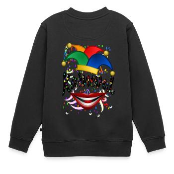 Karneval - Kinder Premium Organic Sweatshirt - Schwarz - Hinten - AI Model Kid Female (0cm)