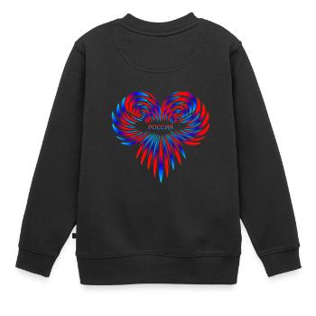 cœur - Sweat Premium enfant bio - noir - Dos - AI Model Kid Female (0cm)
