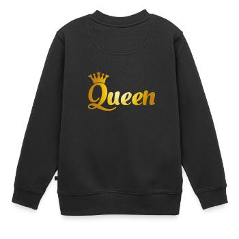 reine - Sweat Premium enfant bio - noir - Dos - AI Model Kid Female (0cm)