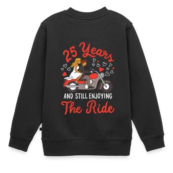 25e anniversaire de mariage 25 ans, profitant de la - Sweat Premium enfant bio - noir - Dos - AI Model Kid Female (0cm)