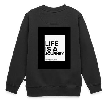 Journey of Life - Kids Premium Organic Sweatshirt - black - Back - AI Model Kid Female (0cm)