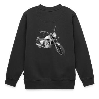 Kult Güllepumpe CX - Kinder Premium Organic Sweatshirt - Schwarz - Hinten - AI Model Kid Female (0cm)