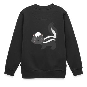 moufette - Sweat Premium enfant bio - noir - Dos - AI Model Kid Female (0cm)