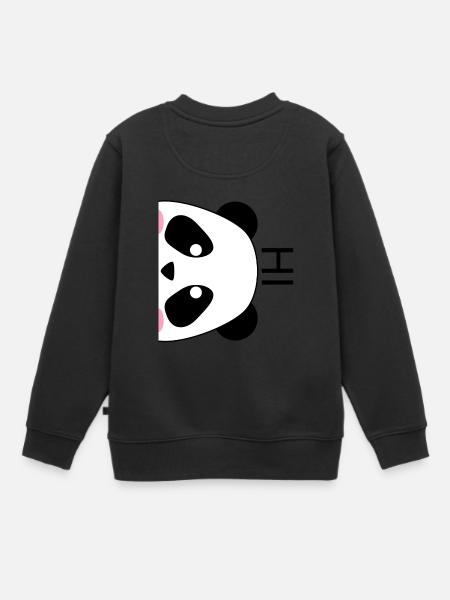 panda - Kids Premium Organic Sweatshirt - black