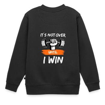 Kraftsport Gym Antrieb Herausforderung Ehrgeiz - Kinder Premium Organic Sweatshirt - Schwarz - Hinten - AI Model Kid Female (0cm)