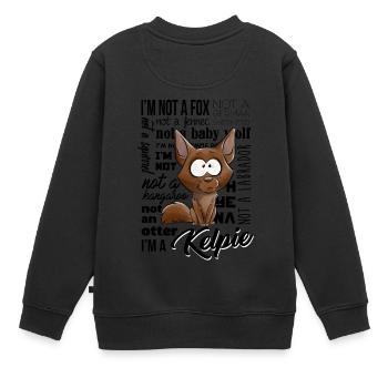 I'm a Kelpie - Sweat Premium enfant bio - noir - Dos - AI Model Kid Female (0cm)