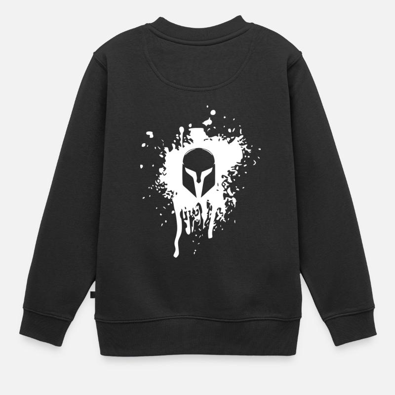 Spartan Helm - Kinder Premium Organic Sweatshirt - Schwarz