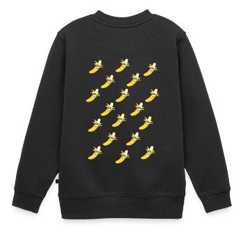 BANANES! - Sweat Premium enfant bio - noir - Dos - AI Model Kid Female (0cm)