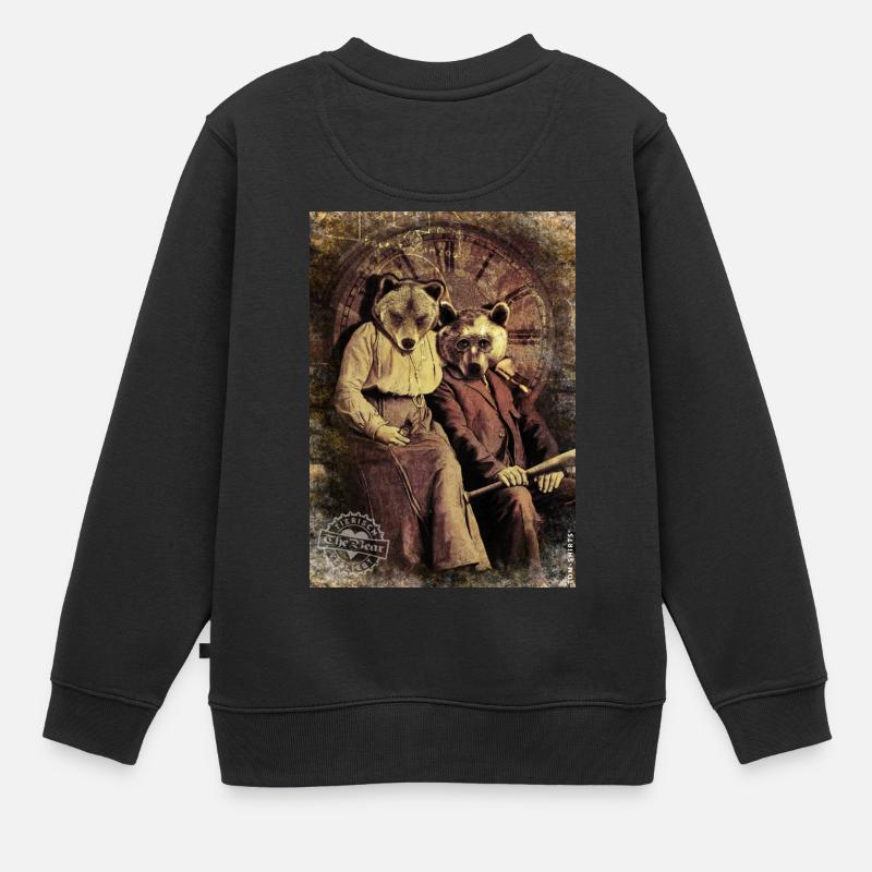 ours / ours - Sweat Premium enfant bio - noir