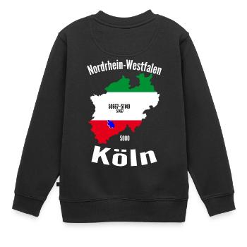 NRW Cologne - Sweat Premium enfant bio - noir - Dos - AI Model Kid Female (0cm)