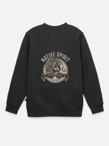 Native Spirit Indien Redskin 1847 Tribu Amérique - Sweat Premium enfant bio - noir