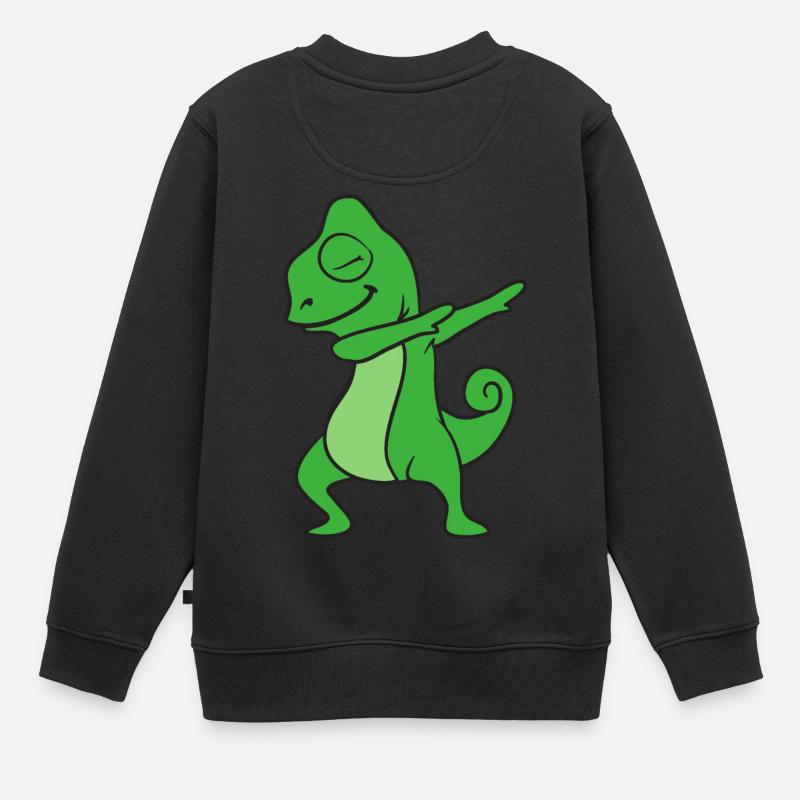 Dabbing Dab gecko reptiles - Sweat Premium enfant bio - noir