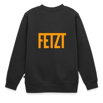 wie fetzig - Kinder Premium Organic Sweatshirt - Schwarz - Hinten - AI Model Kid Female (0cm)