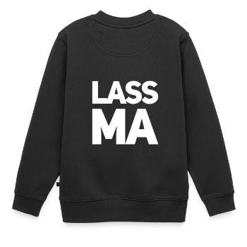 lass es sein - Kinder Premium Organic Sweatshirt - Schwarz - Hinten - AI Model Kid Female (0cm)