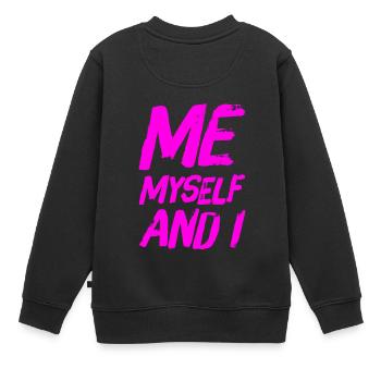ich, beide und ich - Kinder Premium Organic Sweatshirt - Schwarz - Hinten - AI Model Kid Female (0cm)