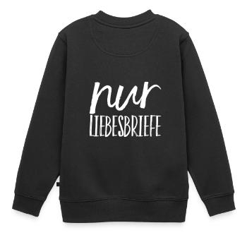 nur Liebesbriefe - Kinder Premium Organic Sweatshirt - Schwarz - Hinten - AI Model Kid Female (0cm)